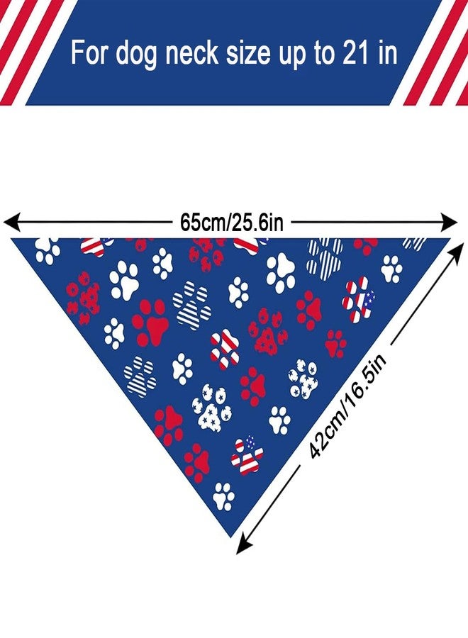 GeRRiT 2 Pack 4th of July Dog Bandanas, American Independence Flag Dog Bandana, Holiday Festival Accessories for Small, Medium, Large Dogs and Cats, Blue1 - Image 2